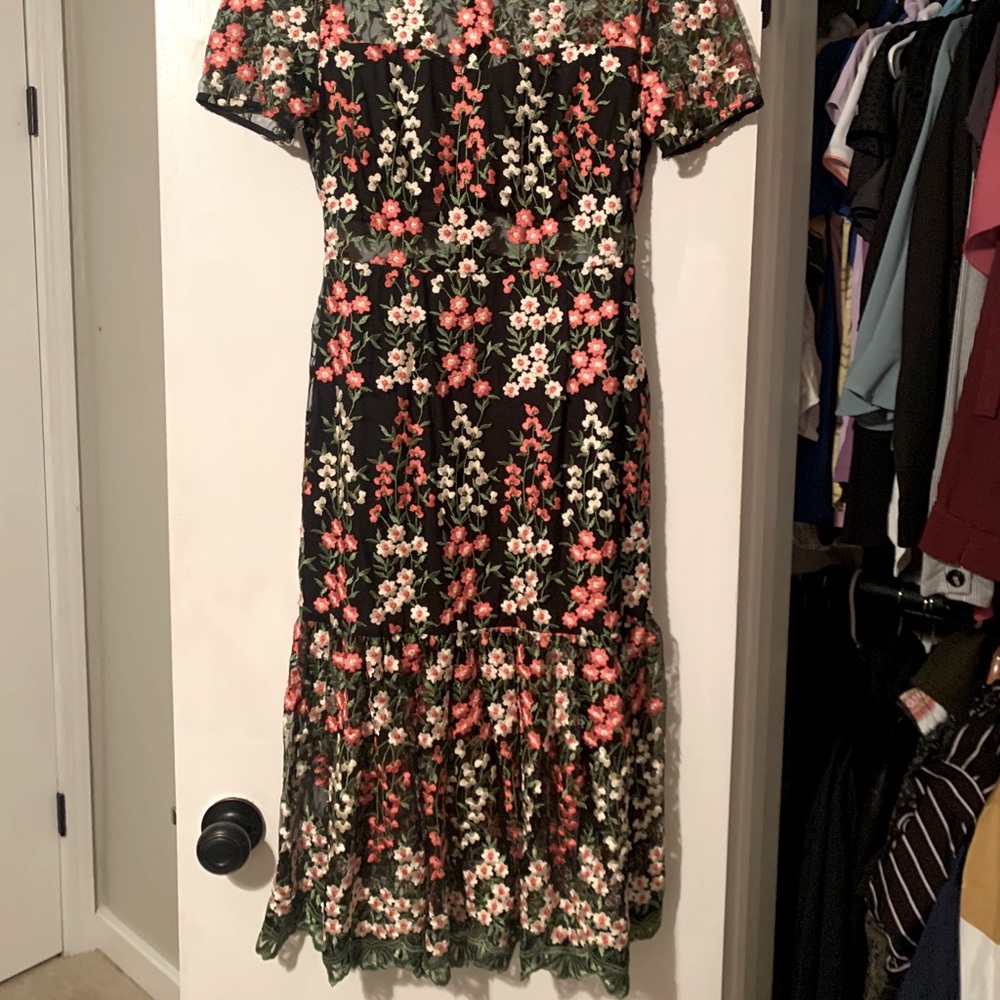 Donna Morgan midi illusion dress